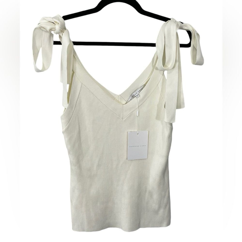 NWT‎ Endless Rose Cream Ivory Sweater Knit Tank Size LARGE